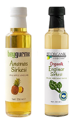 Organik Detoks & Ferah İçim Sirke Seti (Ananas + Enginar) * 2'li Doğal Fermente - 1